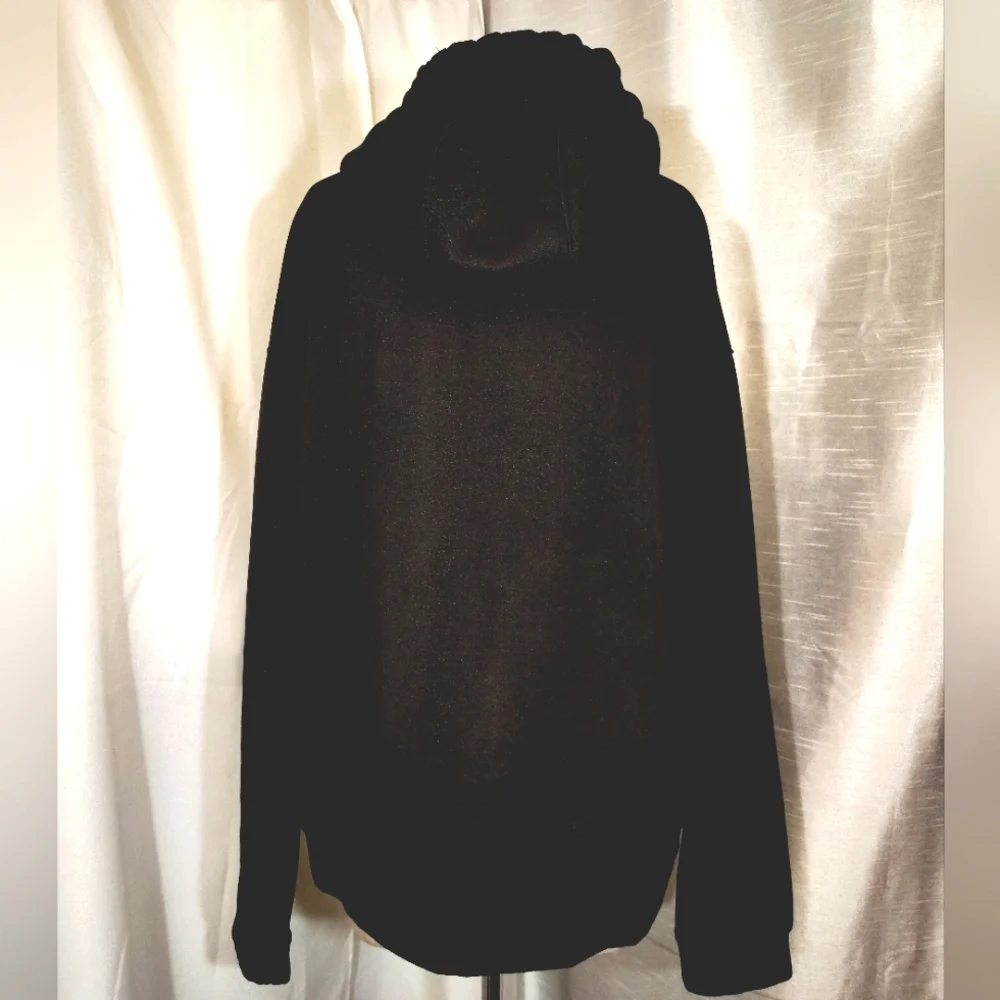 Oregon University Hoodie, C/D Men , Black+Green Satin+Yellow  Logo, Pckts,M - Picture 5 of 11